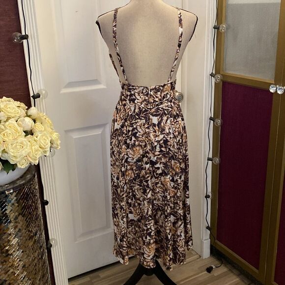 House of Harlow 1960 Brown and White Midi Dress - Picture 6 of 14